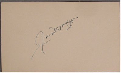 Joe DiMaggio Vintage Authentic Autograph Signature