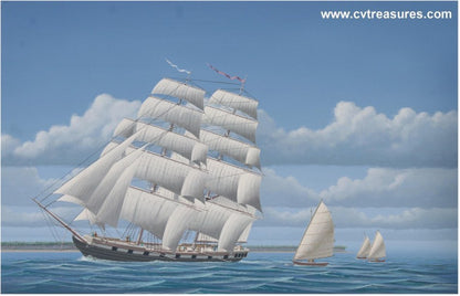 Keith Reynolds Nautical Painting Oil Art on Canvas Board Serpent