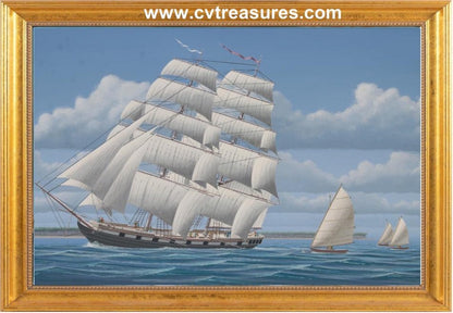 Keith Reynolds Nautical Maritime Painting Oil Art on Canvas Board Serpent