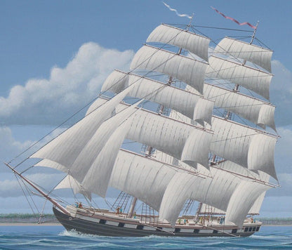 Keith Reynolds Nautical Painting Oil Art on Canvas Board Serpent