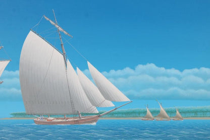 Keith Reynolds Painting Oil on Canvas Board Nautical Art Rurick