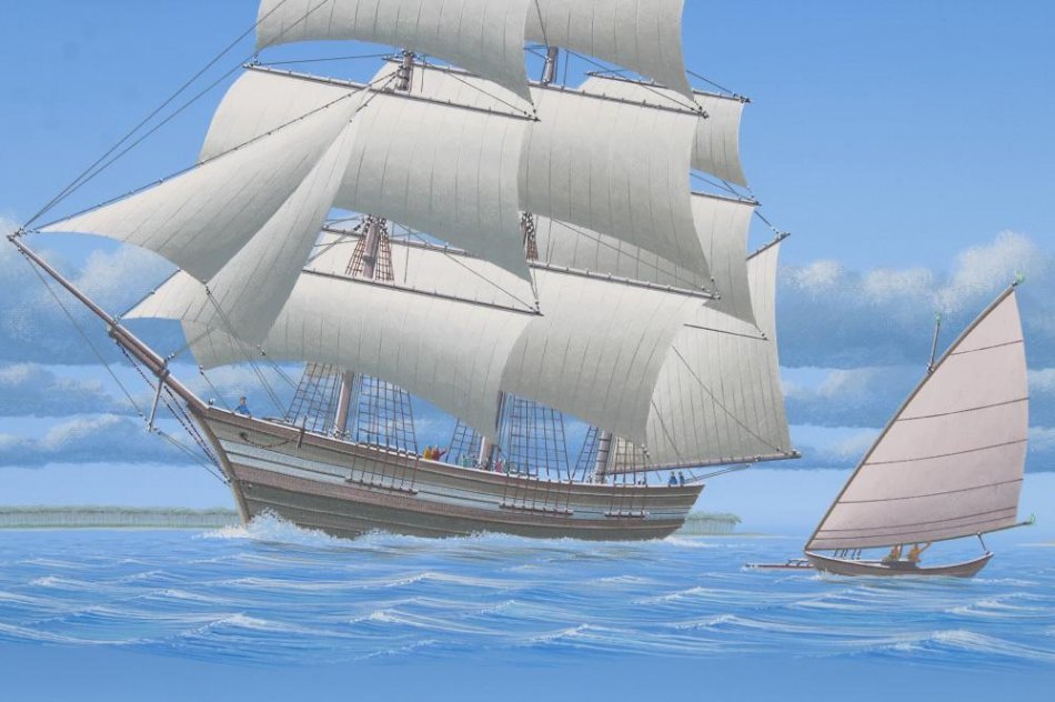 Keith Reynolds Painting Oil on Canvas Board Nautical Art Victori