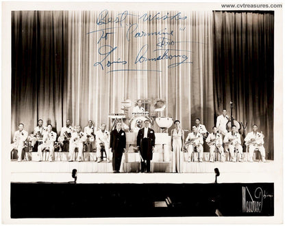 Louis Armstrong Authentic Autographed Signed Vintage Photo JSA