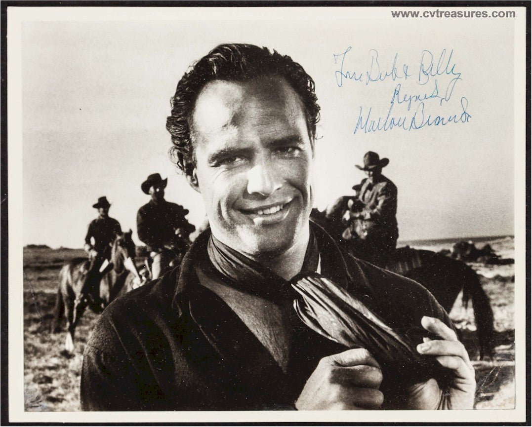 Marlon Brando Vintage Authentic Signed Autographed Photo One Eye - Eyed Jacks PSA