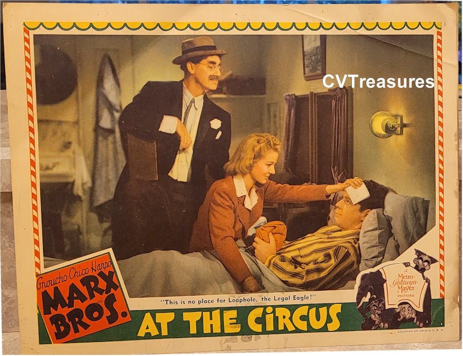 Marx Brothers "At the Circus" Original Vintage Movie Poster Lobby Card Theater 1939