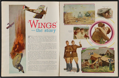 Original Vintage Movie Souvenir Program Book WINGS Clara Bow Aviation RARE 1927