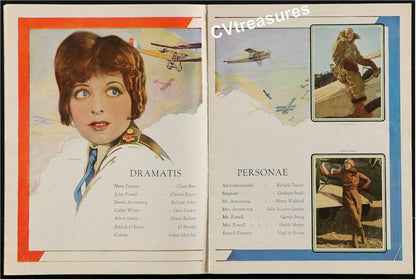 Original Vintage Movie Souvenir Program Book WINGS Clara Bow Aviation RARE 1927