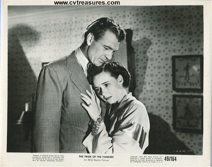 Pride of the Yankees, Gary Cooper still photo 1949 wife sad – Vintage ...