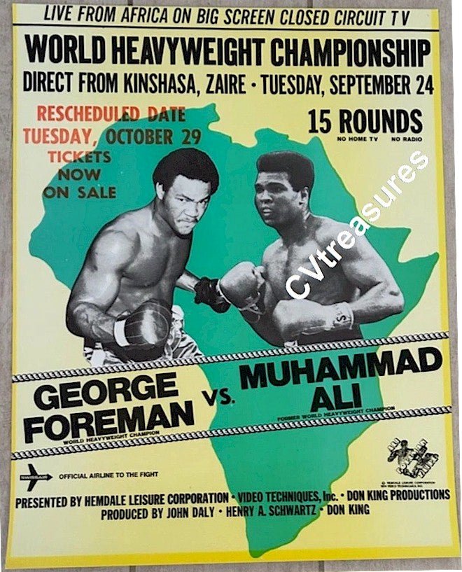 Rumble in the Jungle Muhammad Ali George Foreman Boxing Poster Memorabilia