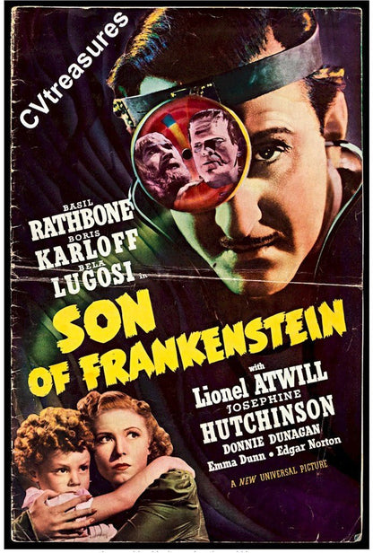 Son of Frankenstein Original Authentic Vintage Movie PRESSBOOK Boris Karloff Basil Rathbone Bela Lugosi 1939