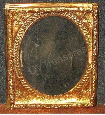 STUNNING Civil War Historical Tintype Photo BLACK Union Soldier RARE RARE
