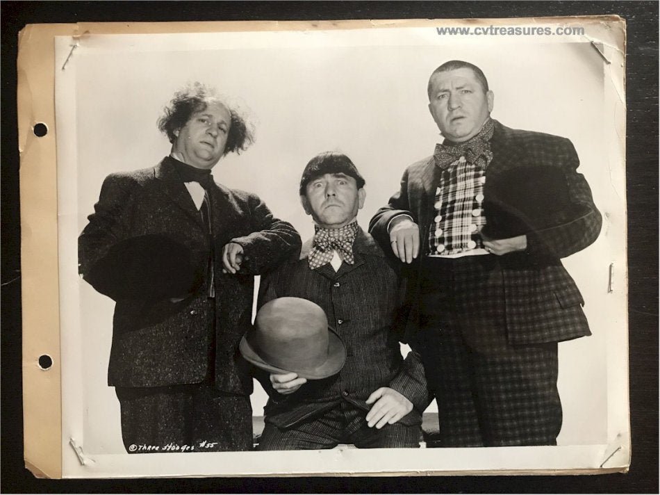 THREE STOOGES Original Vintage Keybook Promotional Photo Still Curly 1941 All the World's a Stooge