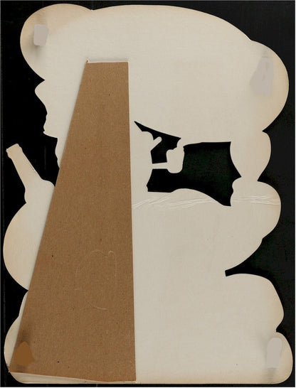 Vintage Beer Advertising Poster P. BALLANTINE & SONS BREWING CO. die-cut standee 1948 UNUSED! Snowman
