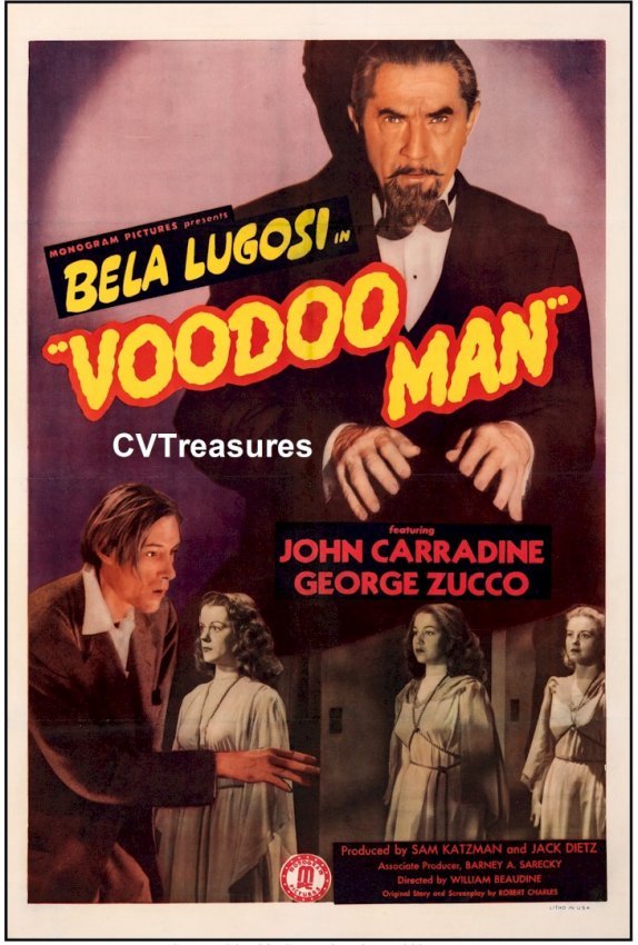 VOODOO MAN BELA LUGOSI CLASSIC MOVIE FILM HORROR POSTER