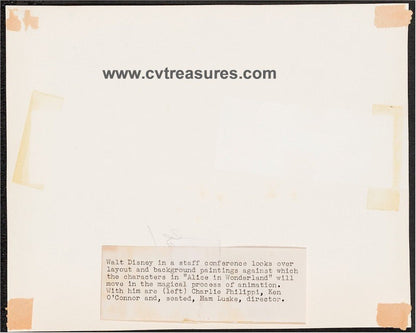 Walt Disney Original Vintage Historic Photo Alice Wonderland 2