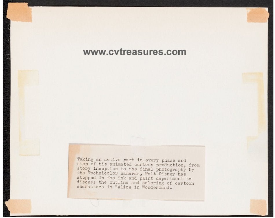 Walt Disney Original Vintage Historic Photo Alice Wonderland 6
