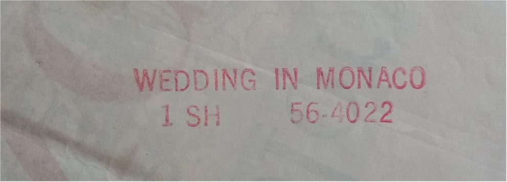 Wedding in Monaco Grace Kelly Vintage Movie Poster one sheet '56