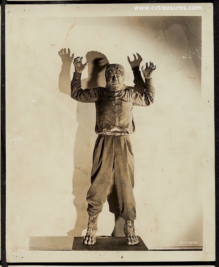 Wolf Man Original TYPE I Vintage Horror Movie Photo Lon Chaney 3