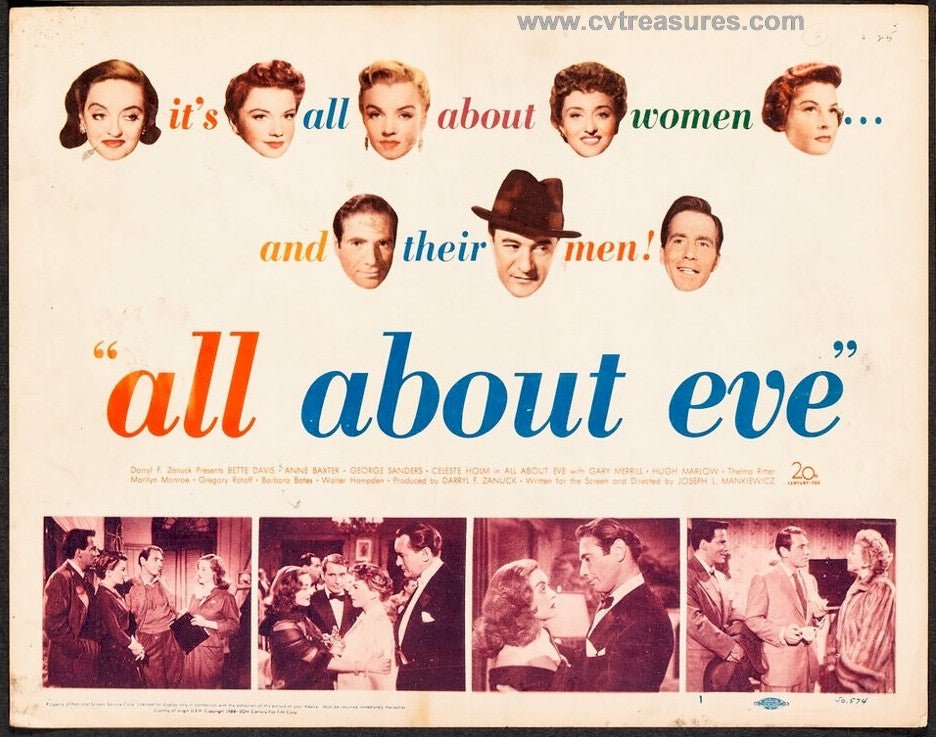 All About Eve Original Antique Movie Poster TITLE Lobby Card