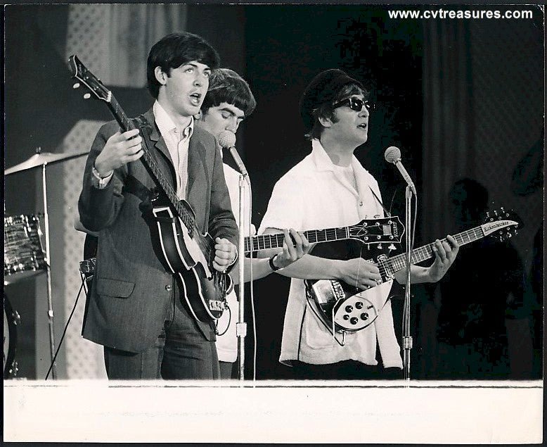 BEATLES Original Authentic Vintage Type 1 Historic Photo ED SULLIVAN Show 1964