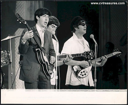 BEATLES Original Authentic Vintage Type 1 Historic Photo ED SULLIVAN Show 1964