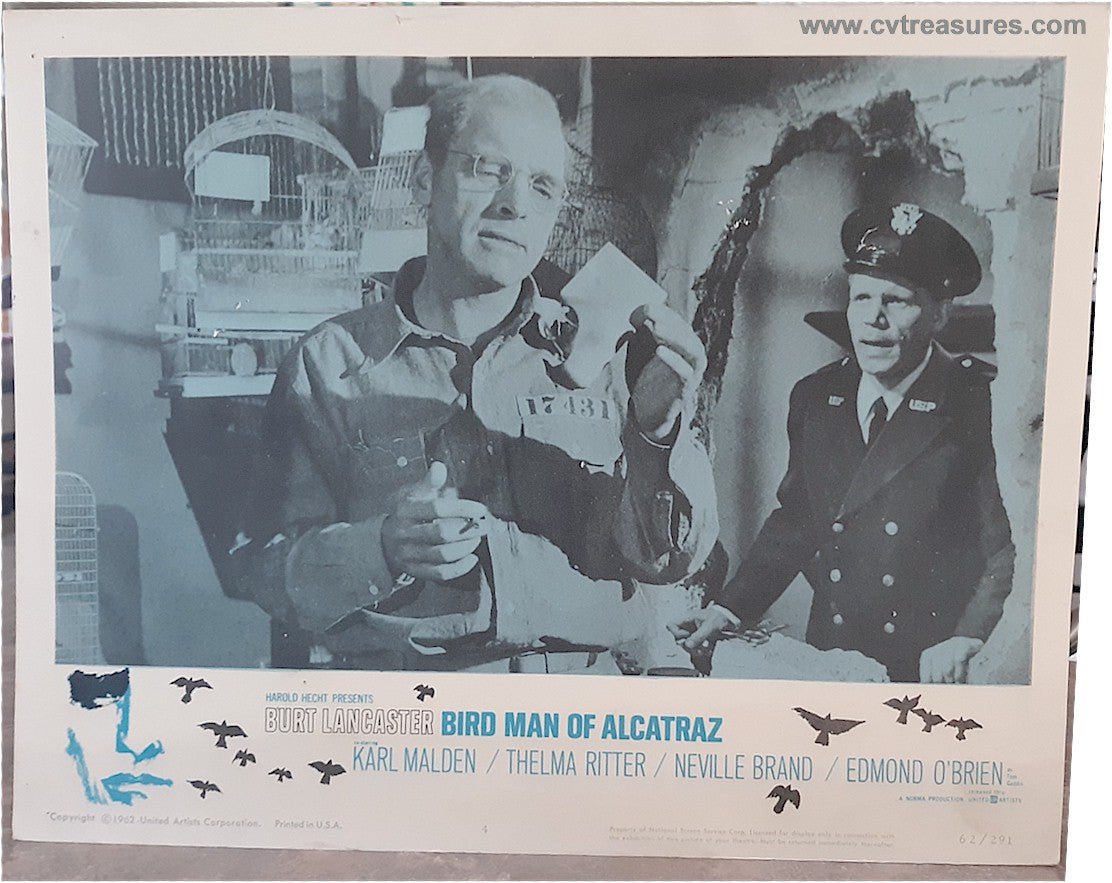 Bird Man from Alcatraz, 1962 Burt Lancaster Original Lobby Card