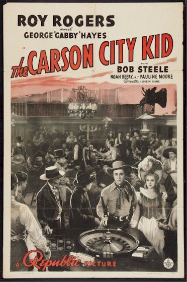 Carson City Kid Western Classic Movie Poster Vintage Roy Rogers Film