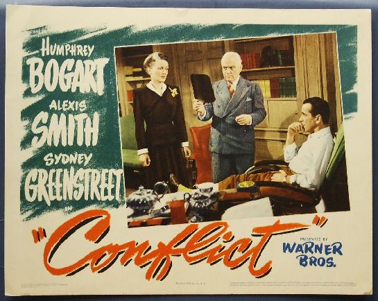 Conflict Humphrey Bogart Original Vintage Lobby Card movie poster 1945 2