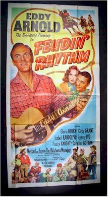 Feudin Rhythm, 1948, Eddy Arnold, Three Sheet