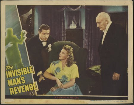 Invisible Man's Revenge, 1944 Horror Classic Lobby Card 2