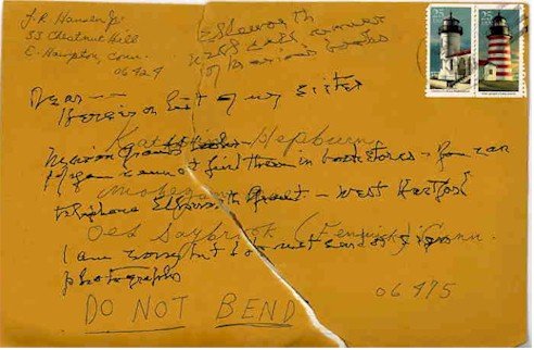 Katharine Hepburn Autograph Handwritten Notes on Envelope