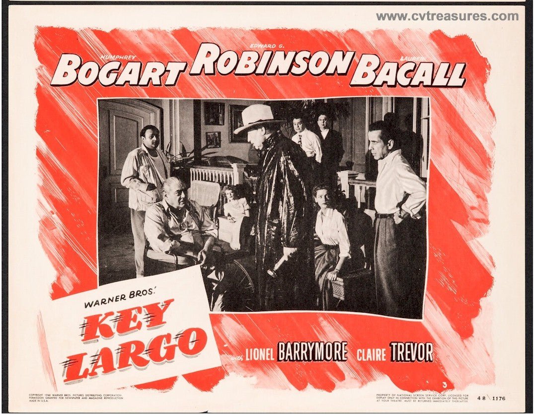 Key Largo Classic Old Original Lobby Card Movie Poster Bogart Bacall 3