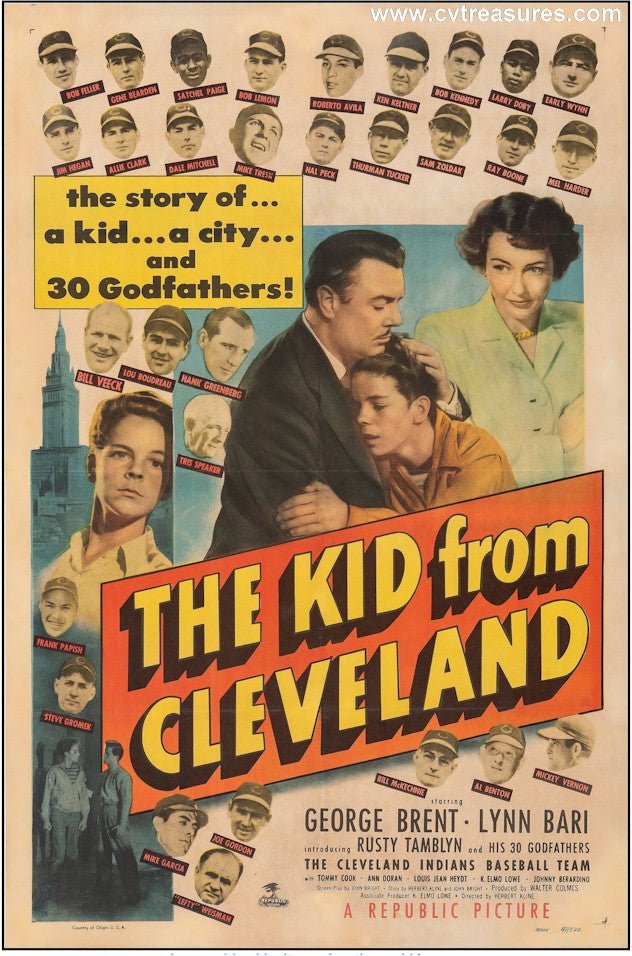Kid From Cleveland Original Vintage One Sheet movie poster linen