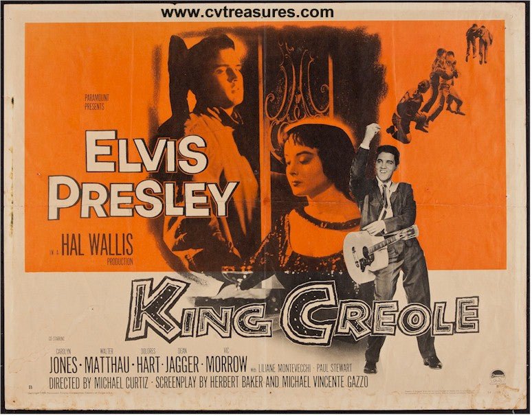 King Creole Vintage Movie Poster Half Sheet Elvis Presley 1958