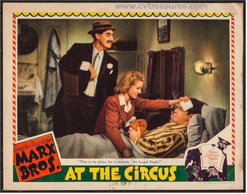 Marx Brothers "At the Circus" Original Vintage Movie Poster Lobby Card Theater 1939