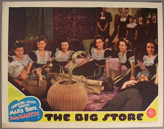 Marx Brothers "The BIG Store" Original Vintage Lobby Card Movie Theater Poster 1941