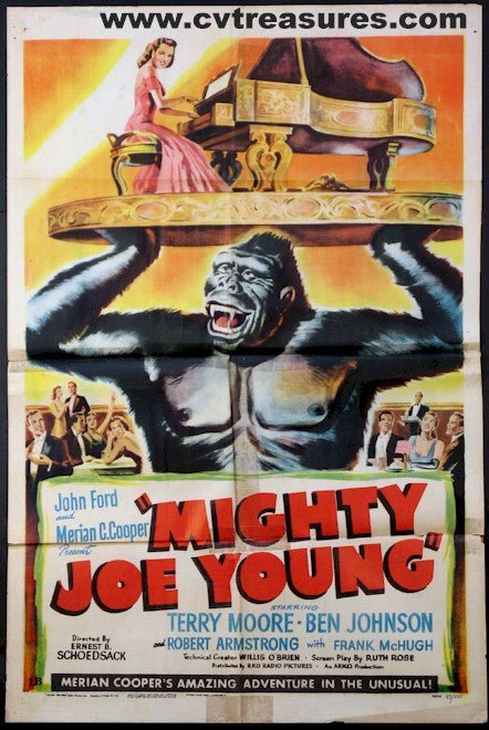 Mighty Joe Young Original Vintage One Sheet Movie Poster