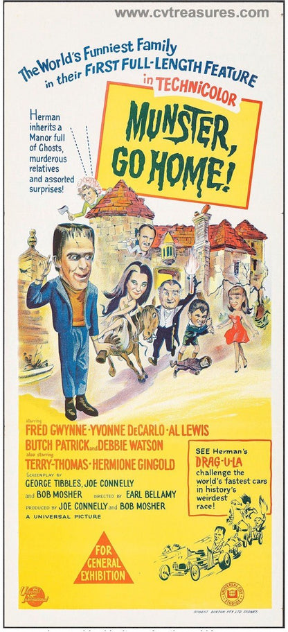 Munster, Go Home Original Vintage Daybill Movie Theater Poster