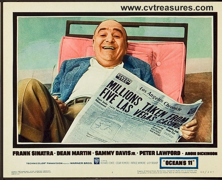Oceans 11 Lobby Card movie poster Akim Tamiroff close up 1960
