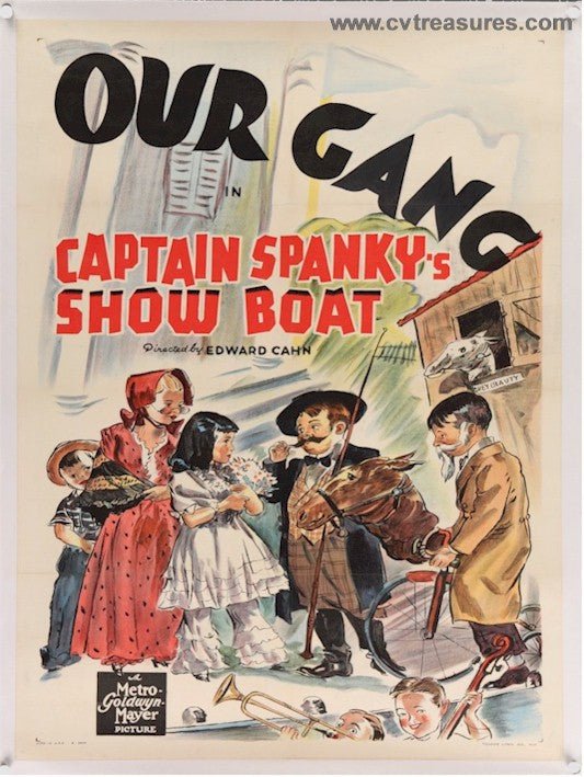 OUR GANG in CAPTAIN SPANKY'S SHOW BOAT Original vintage Movie Theater Poster one sheet