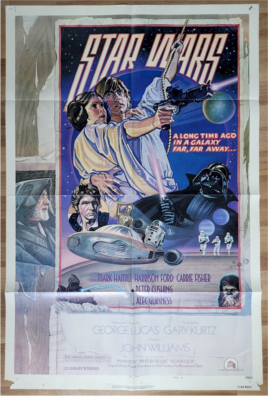 Star Wars movie poster Style D one sheet vintage poster 1977