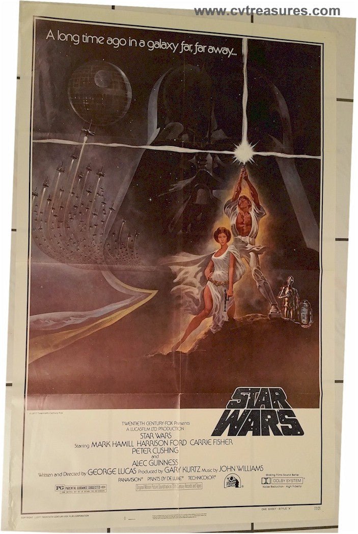 Star Wars Original Vintage Movie Poster 1977 Vintage Sci - Fi SECOND PRINTING Guaranteed Authentic