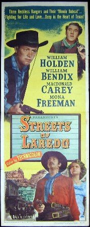 Streets of Laredo, William Holden 1949 one sheet