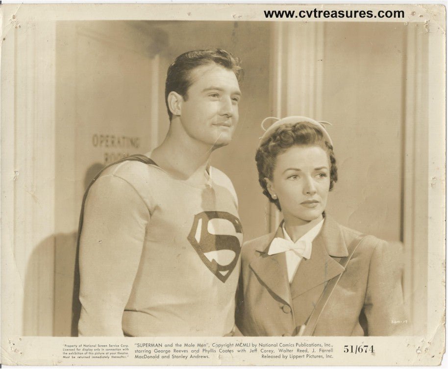Superman and the Mole Men Vintage Photo George Reeves ,1951