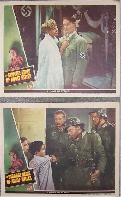 The Strange Death of Adolf Hitler, 1943 TWO lobby cards – Vintage ...