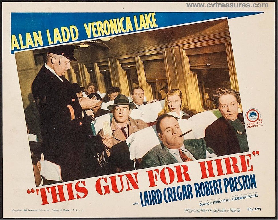 This Gun for Hire, Alan Ladd Veronica Lake Vintage Lobby Card