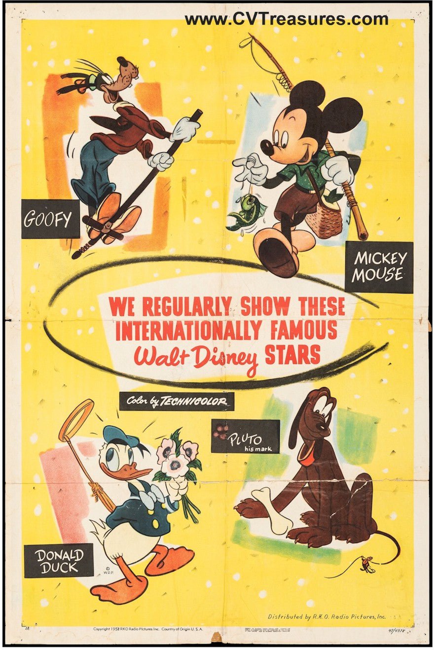Walt Disney's Cartoon Short Subjects Vintage Movie Poster