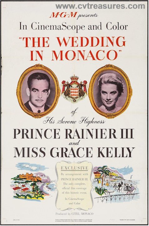 Wedding in Monaco Grace Kelly Vintage Movie Poster one sheet '56
