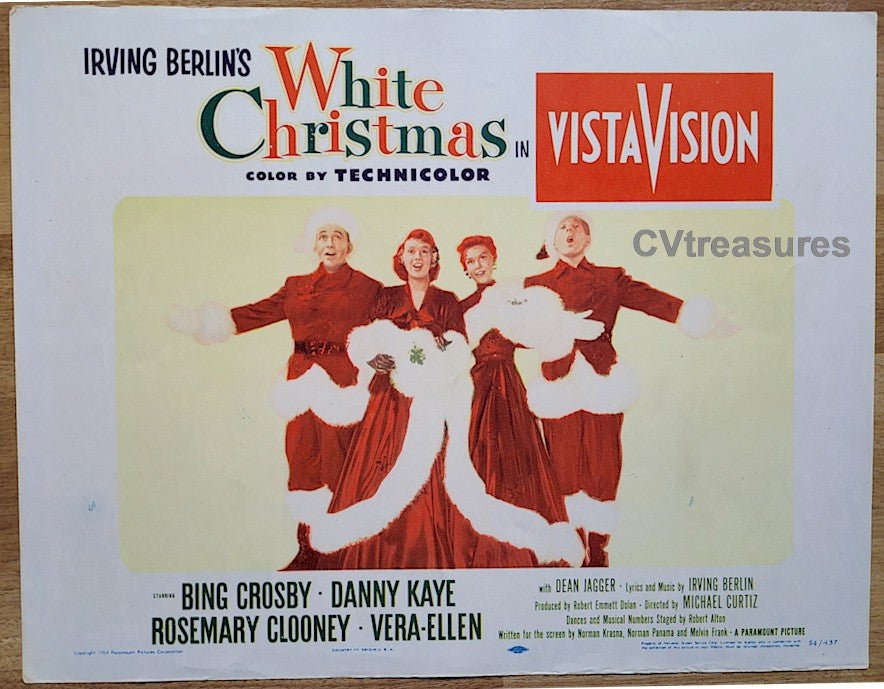 White Christmas Original Authentic Vintage Movie Poster lobby card Feature Card Bing Crosby