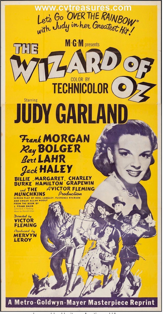 Wizard of OZ Original Vintage Movie Poster 3 Three Sheet Judy Garland